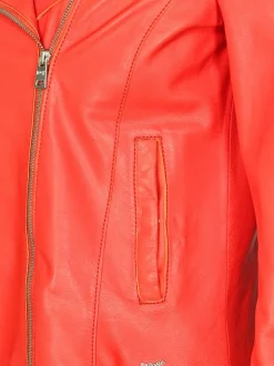 Maze Damen Lederjacke in rot