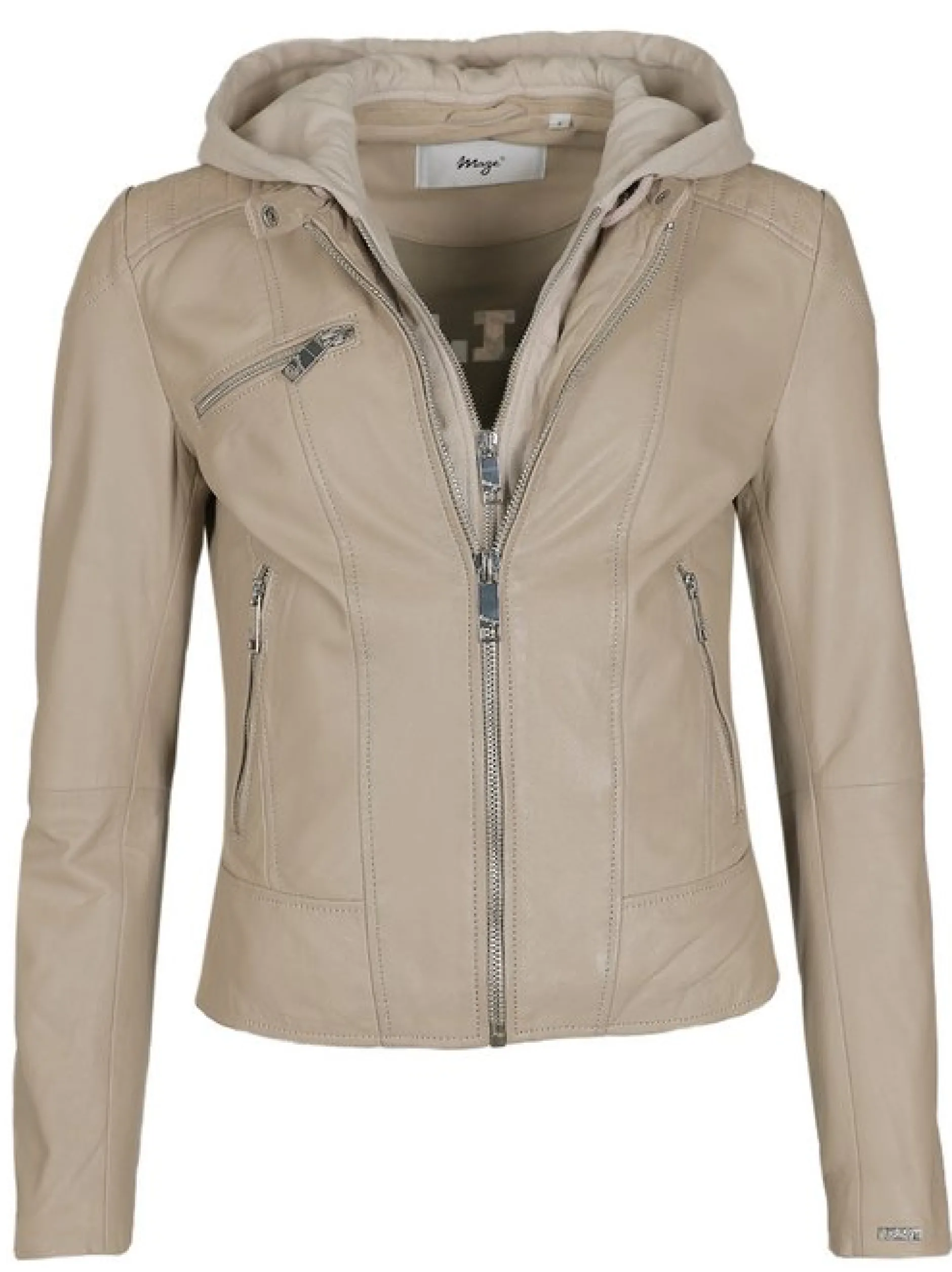 Maze Damen Lederjacke in sand