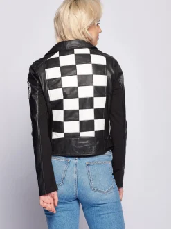 Maze Damen Lederjacke in schwarz
