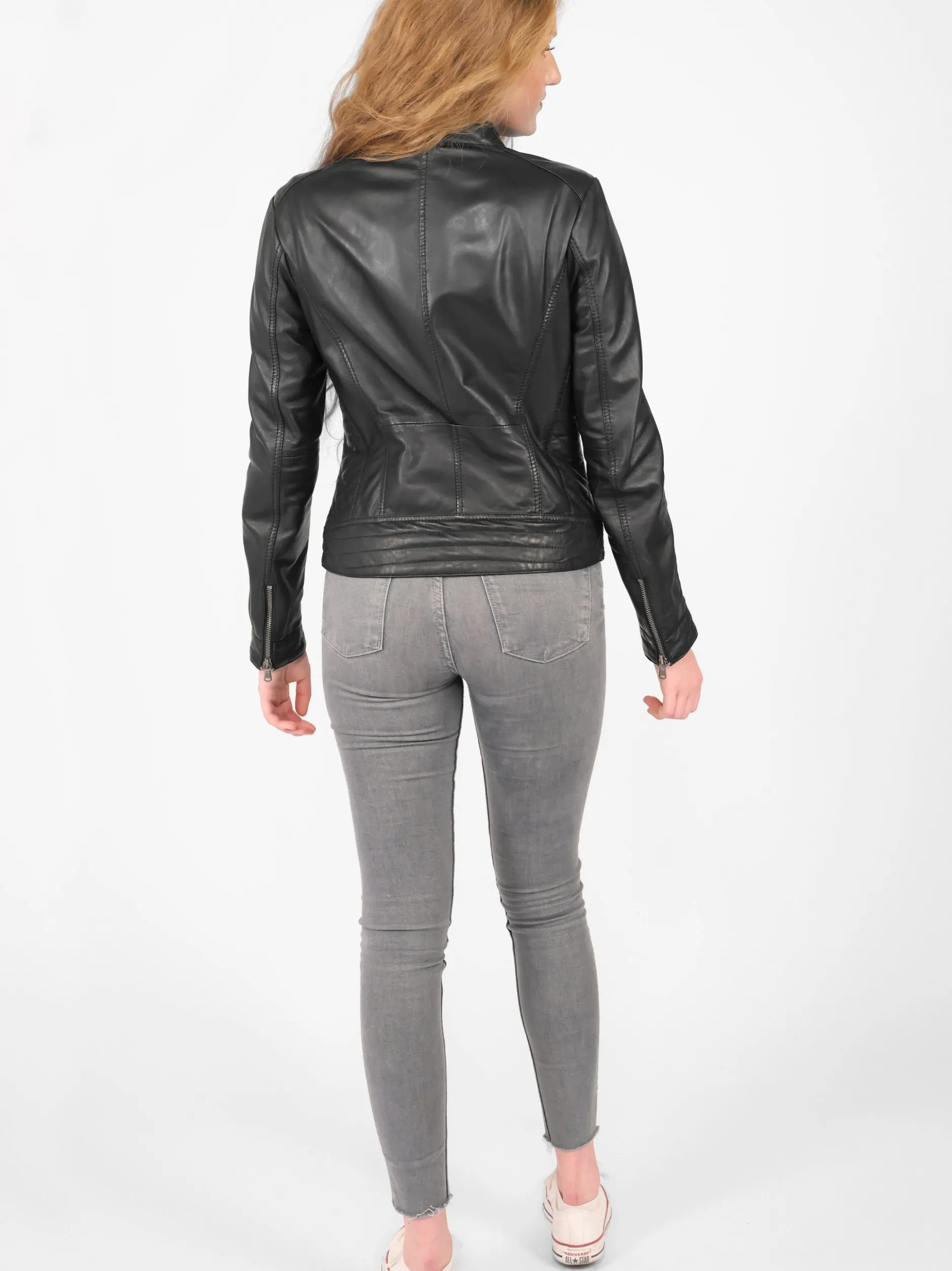 Maze Damen Lederjacke in schwarz