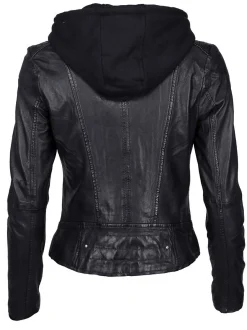 Maze Damen Lederjacke in schwarz