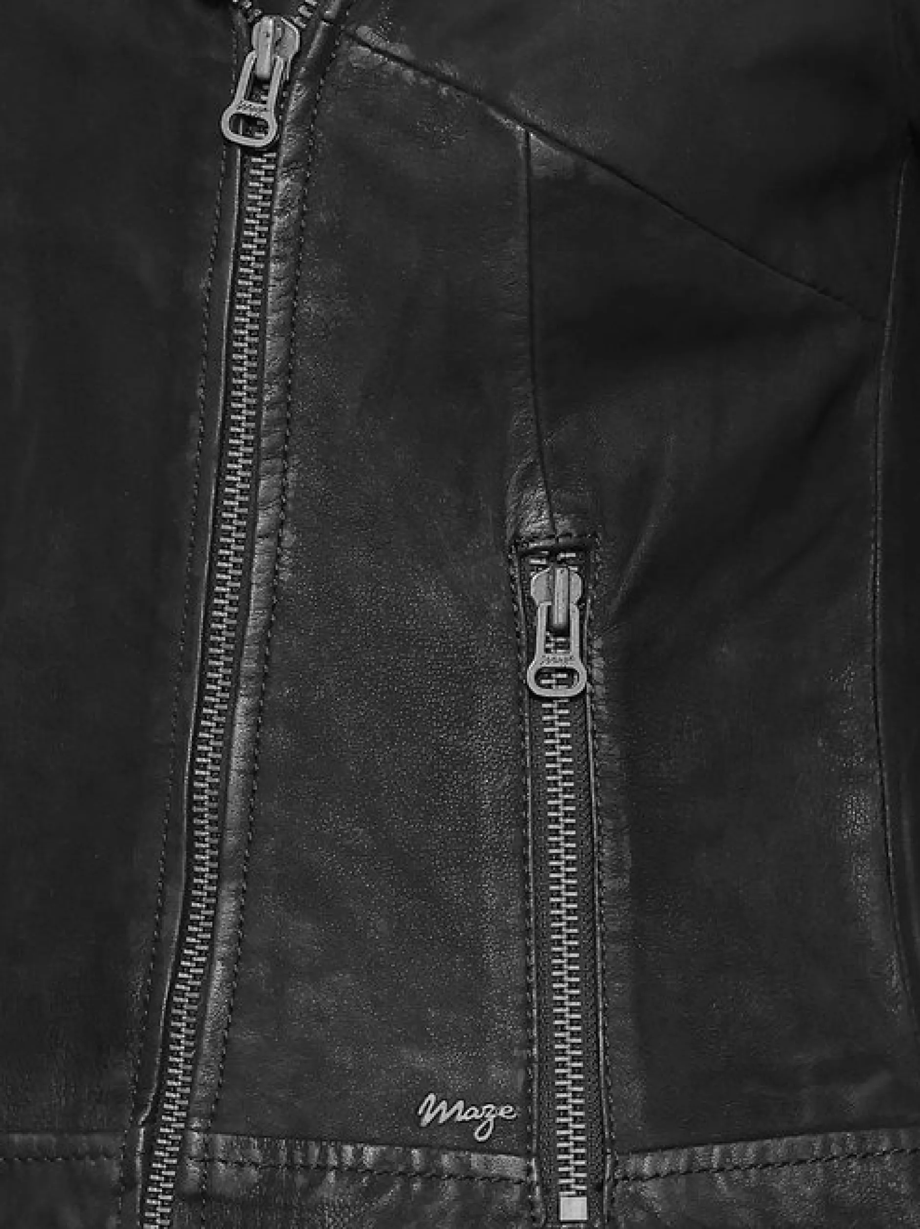 Maze Damen Lederjacke in schwarz