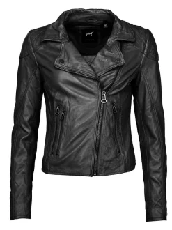 Maze Damen Lederjacke in schwarz