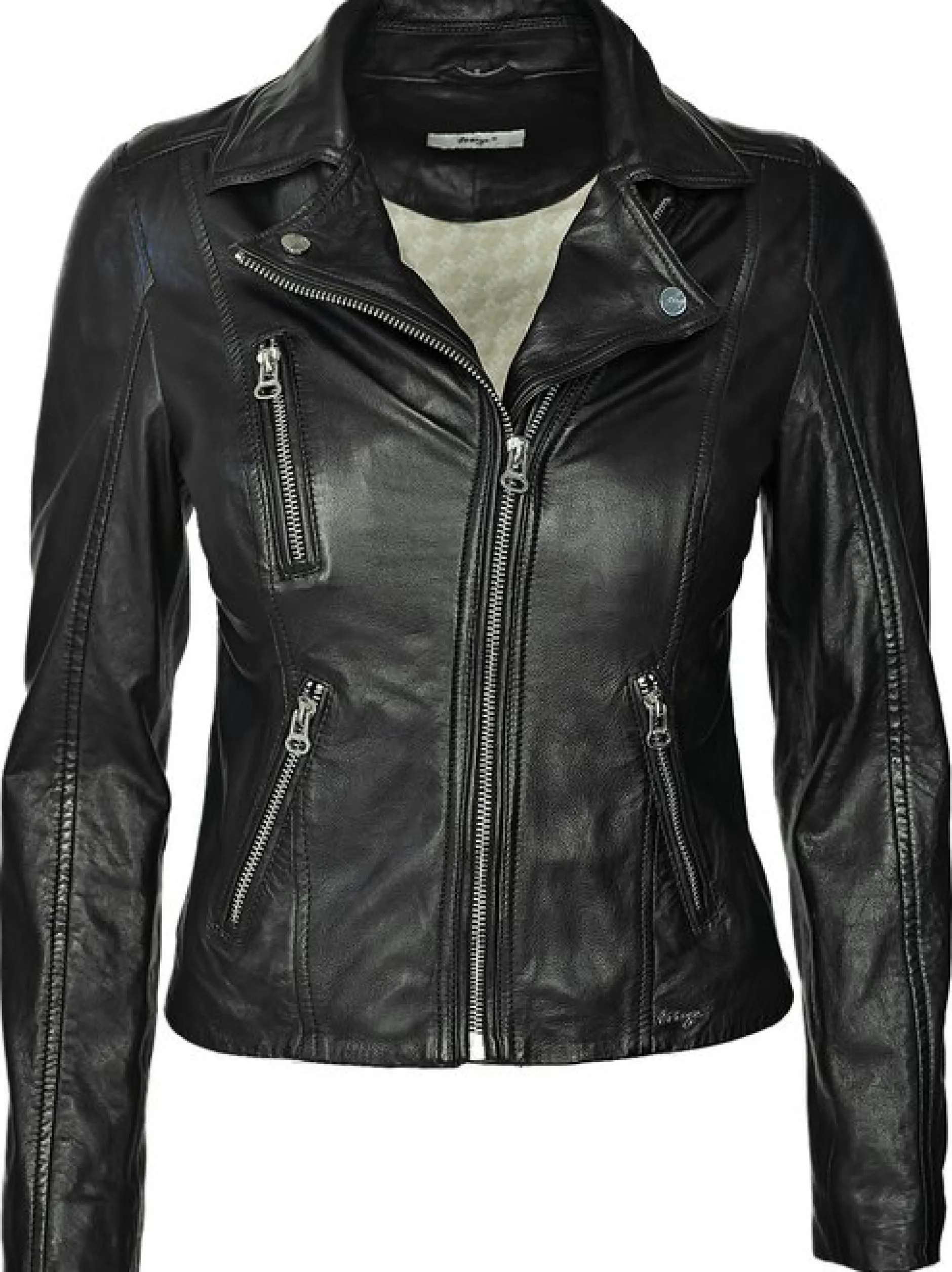 Maze Damen Lederjacke in schwarz