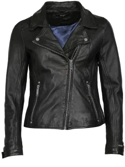 Maze Damen Lederjacke in schwarz