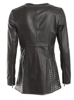 Maze Damen Lederjacke in schwarz