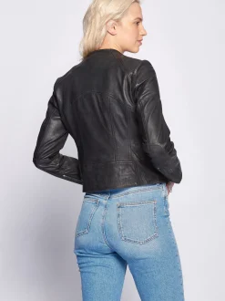 Maze Damen Lederjacke in schwarz