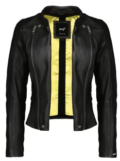 Maze Damen Lederjacke in schwarz