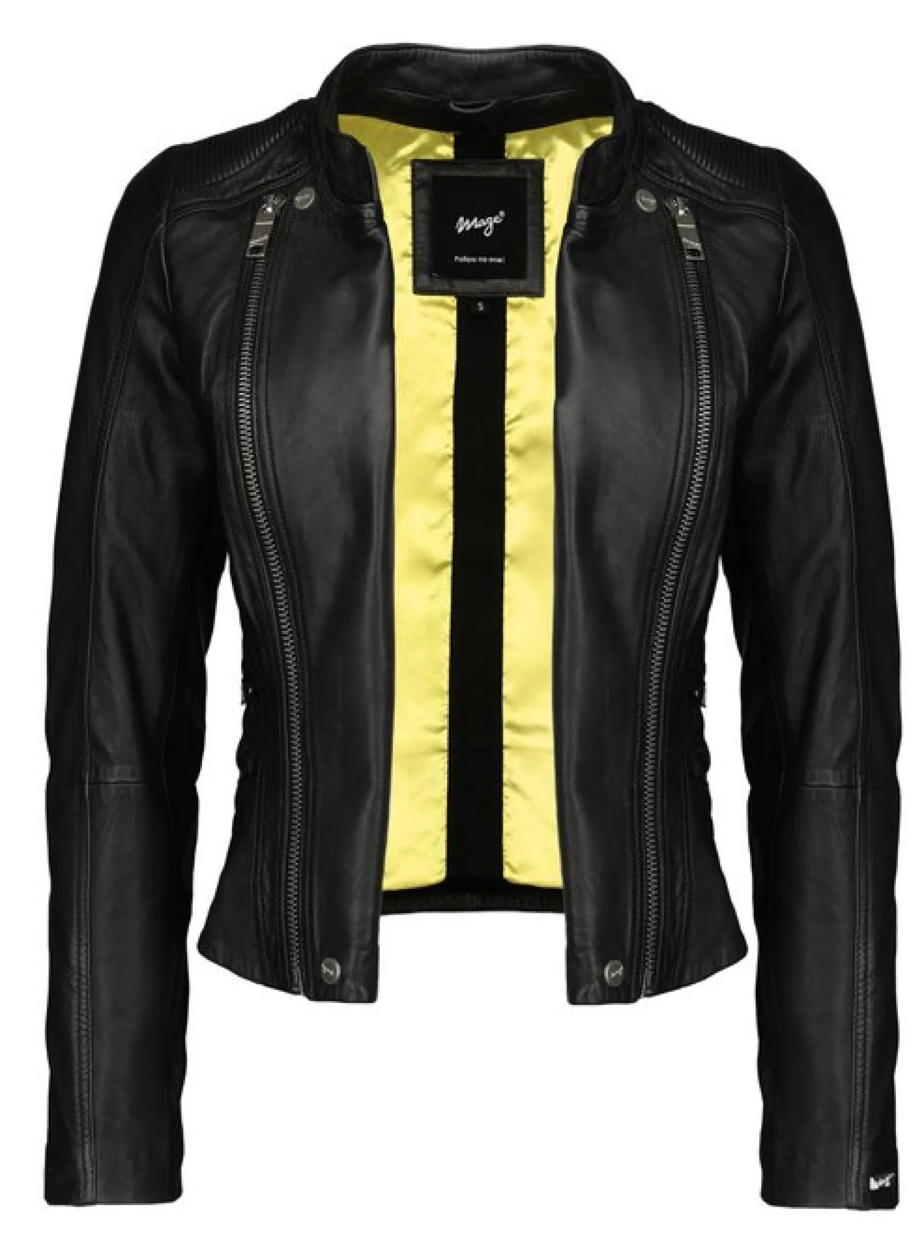 Maze Damen Lederjacke in schwarz