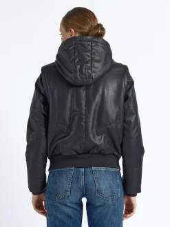 Maze Damen Lederjacke in schwarz