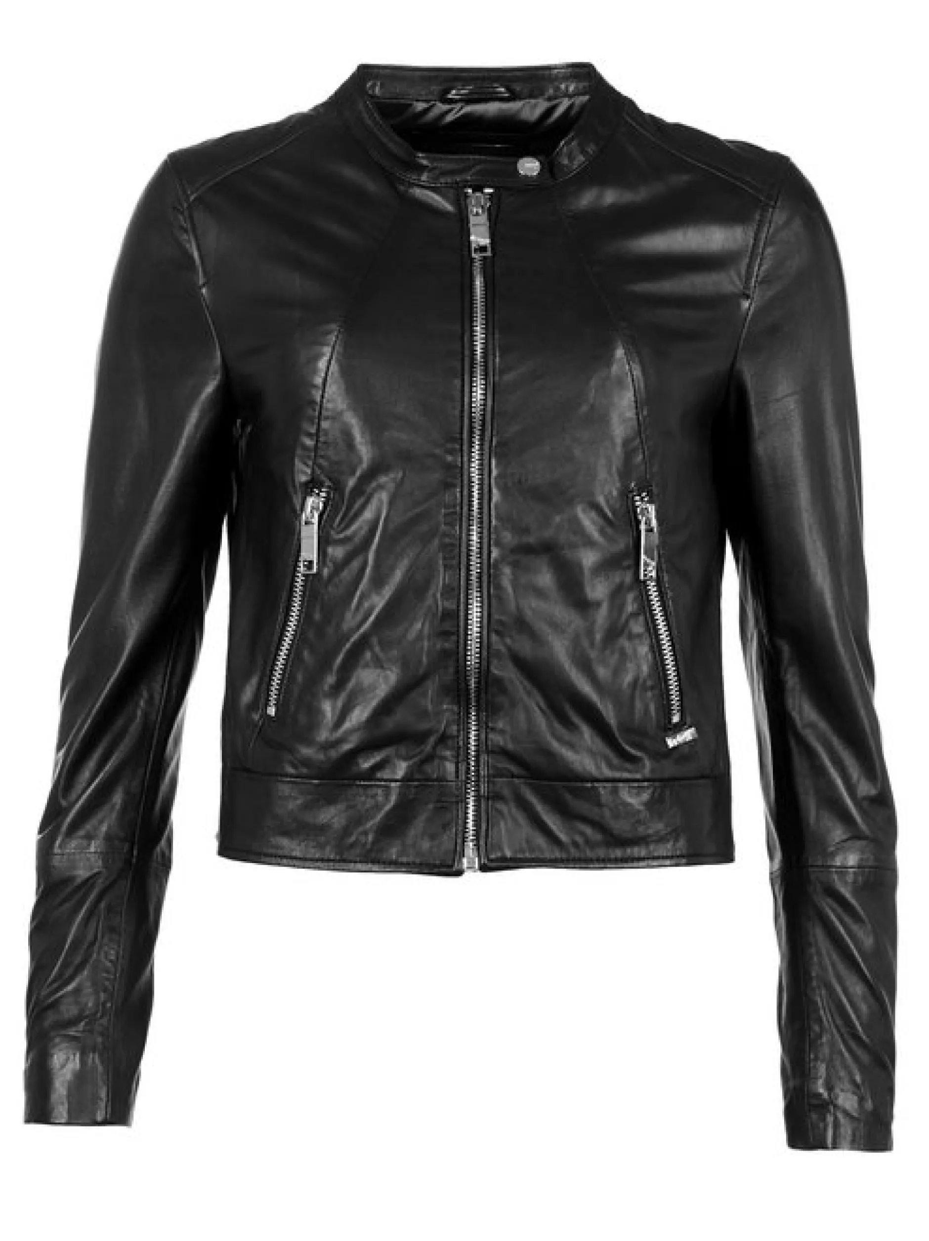 Maze Damen Lederjacke in schwarz
