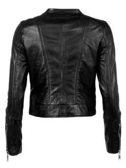 Maze Damen Lederjacke in schwarz