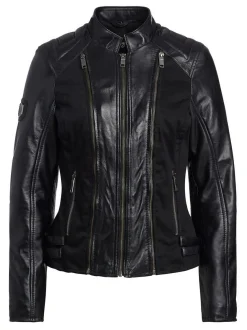 Maze Damen Lederjacke in schwarz