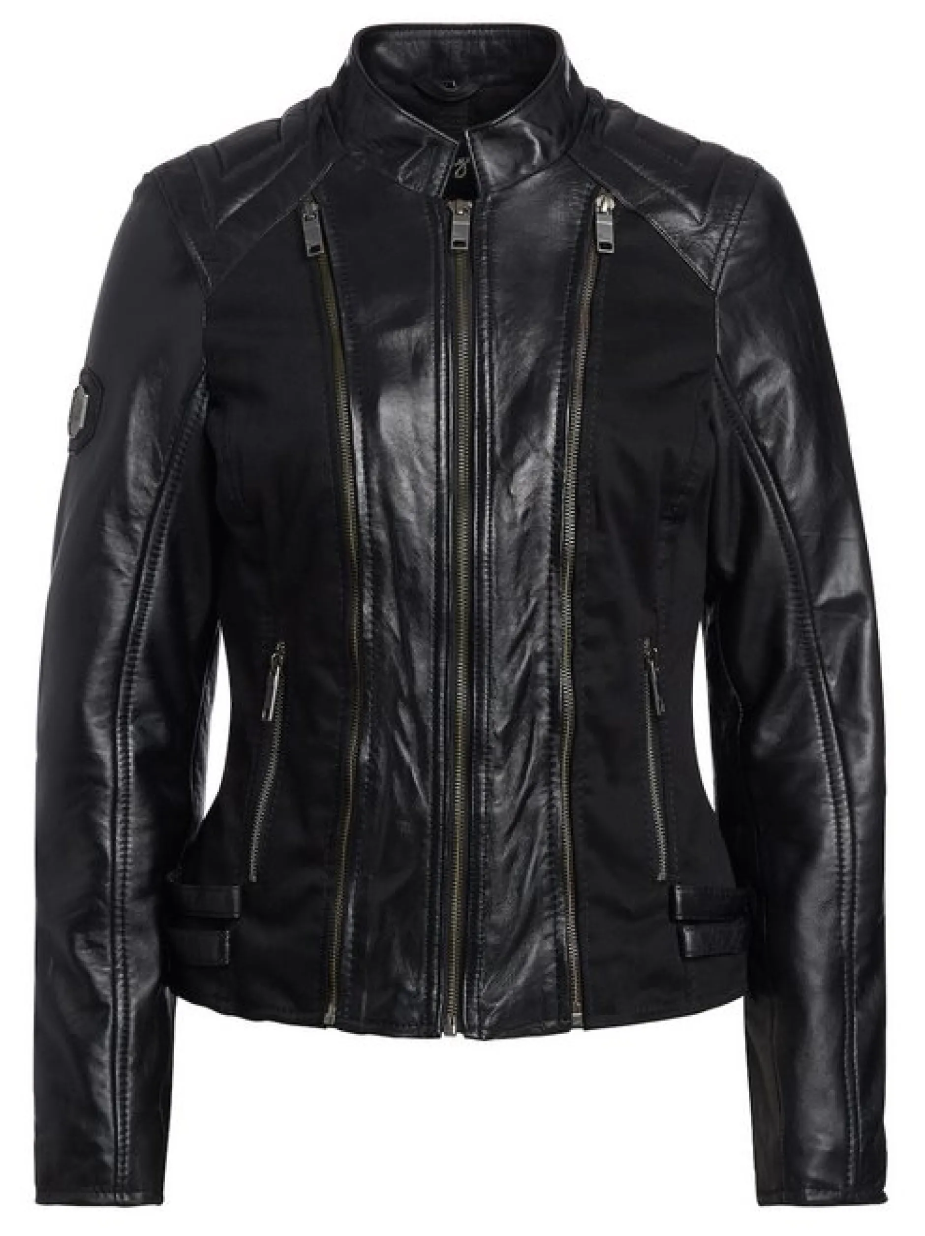 Maze Damen Lederjacke in schwarz