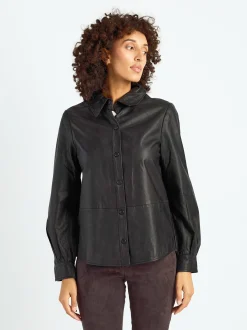 Maze Damen Lederjacke in schwarz