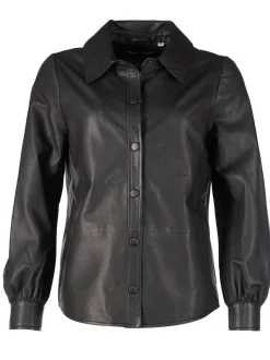 Maze Damen Lederjacke in schwarz