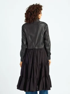 Maze Damen Lederjacke in schwarz