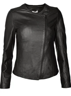 Maze Damen Lederjacke in schwarz