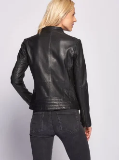 Maze Damen Lederjacke in schwarz