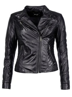 Maze Damen Lederjacke in schwarz