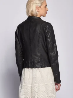 Maze Damen Lederjacke in schwarz