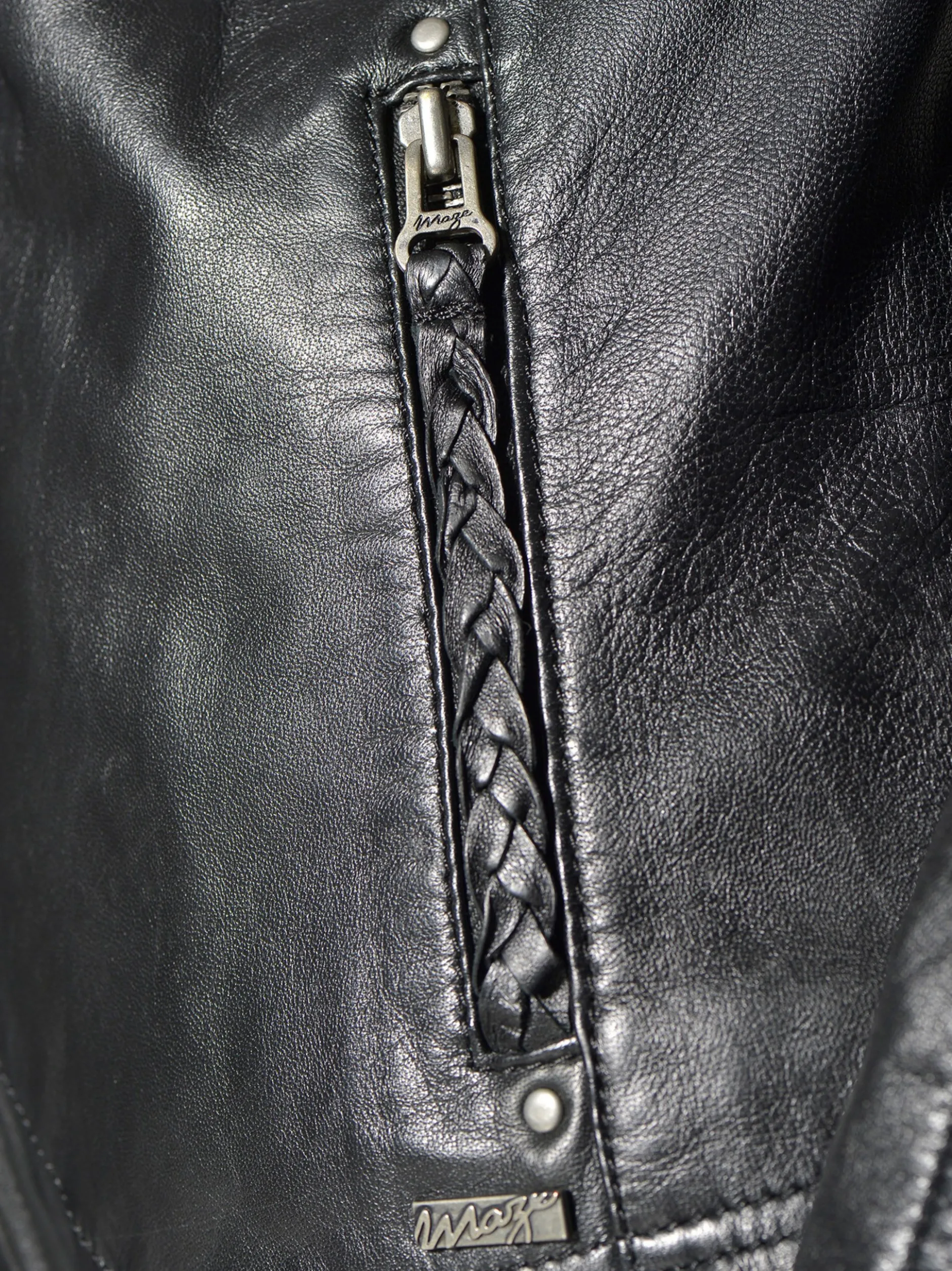 Maze Damen Lederjacke in schwarz