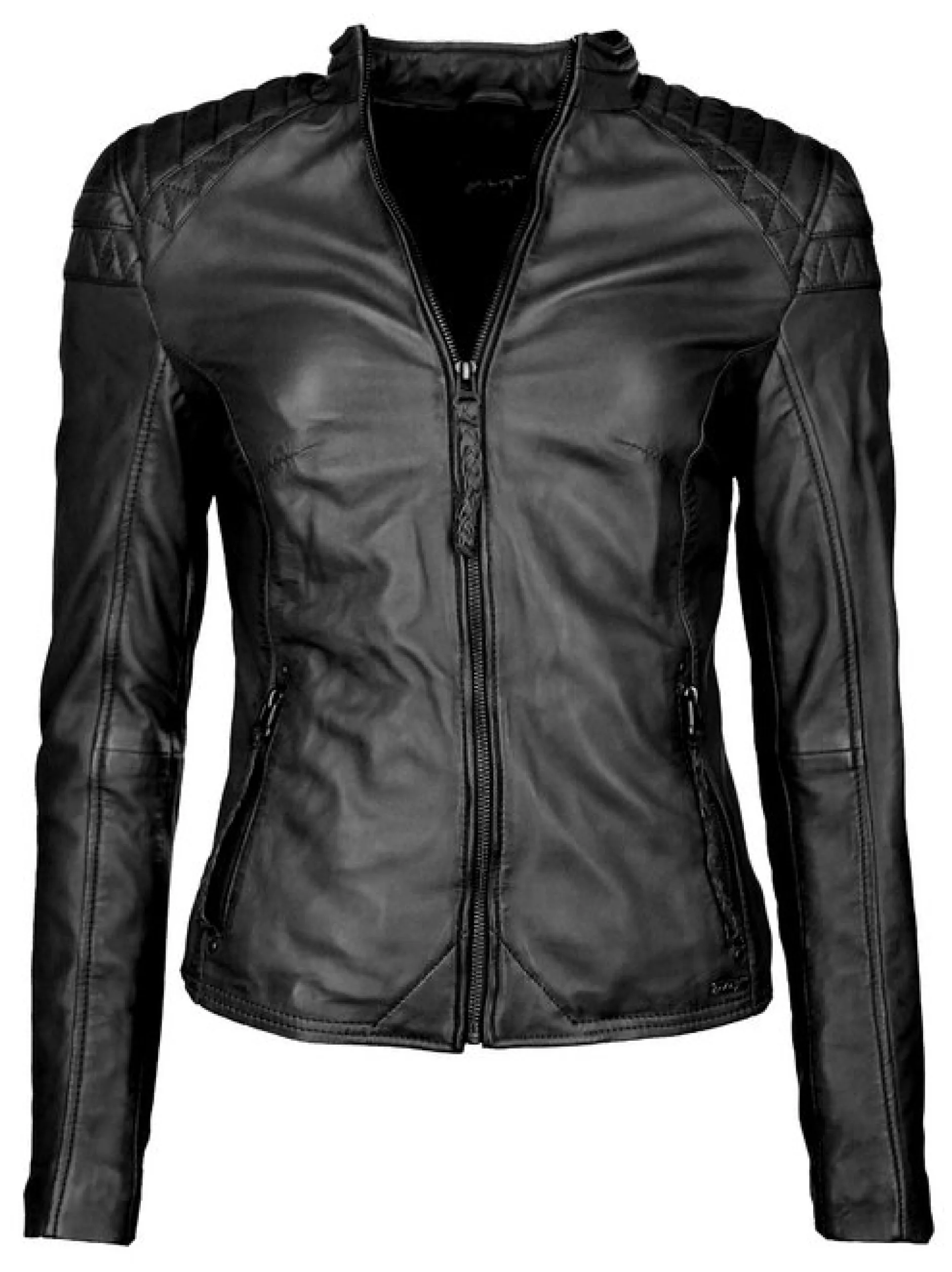 Maze Damen Lederjacke in schwarz