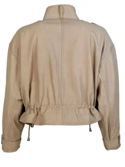 Maze Damen Lederjacke in taupe