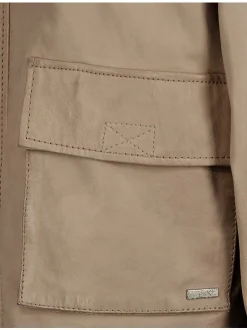 Maze Damen Lederjacke in taupe
