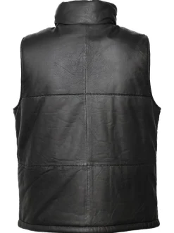 Maze Damen Lederweste in schwarz