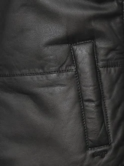 Maze Damen Lederweste in schwarz