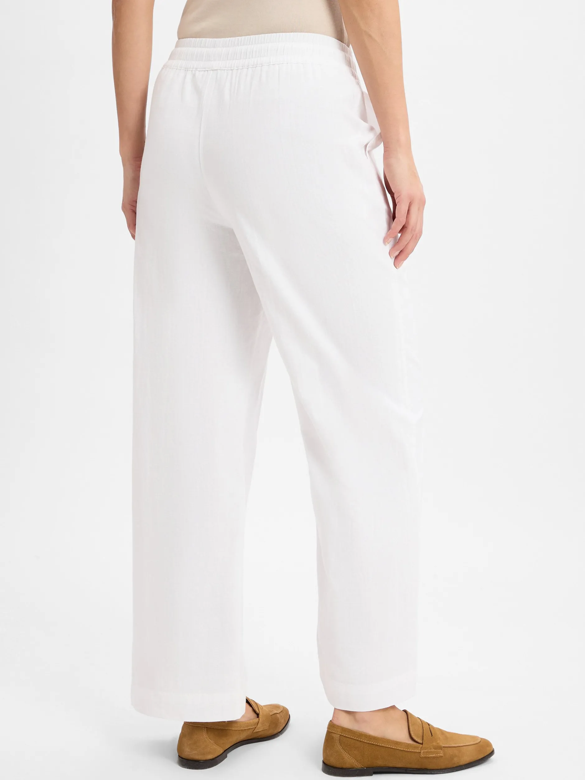 mbyM Damen Hose mit Leinenanteil - Grasielle in weiß