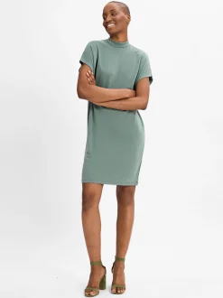 mbyM Damen Kleid - Linea-M in lind - Ärmel: extra kurz