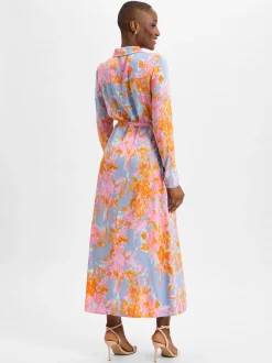 mbyM Damen Sommerkleid - Sicca -M in orange mehrfarbig