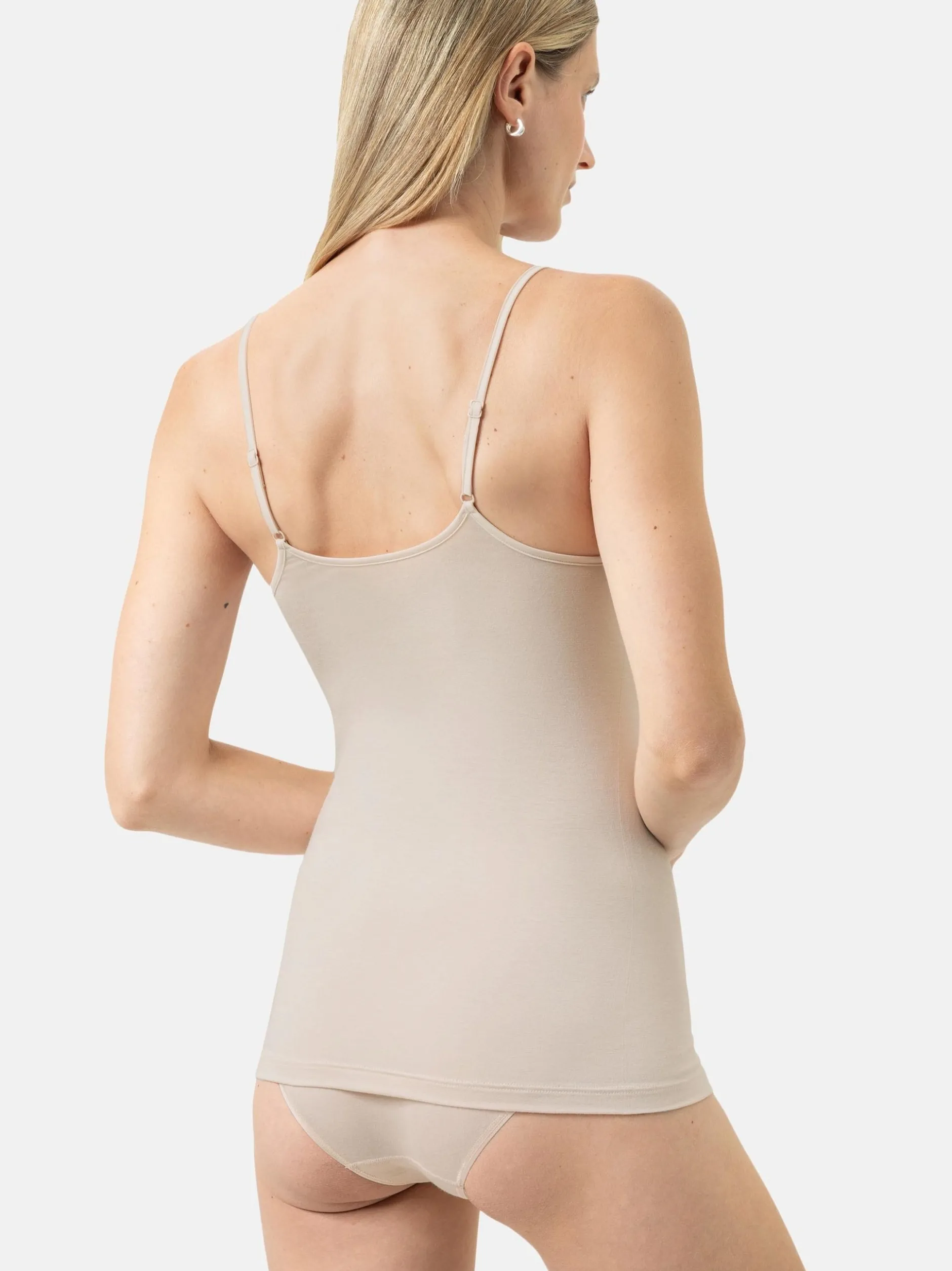 Mey Damen Spaghettitops im 2er-Pack in beige