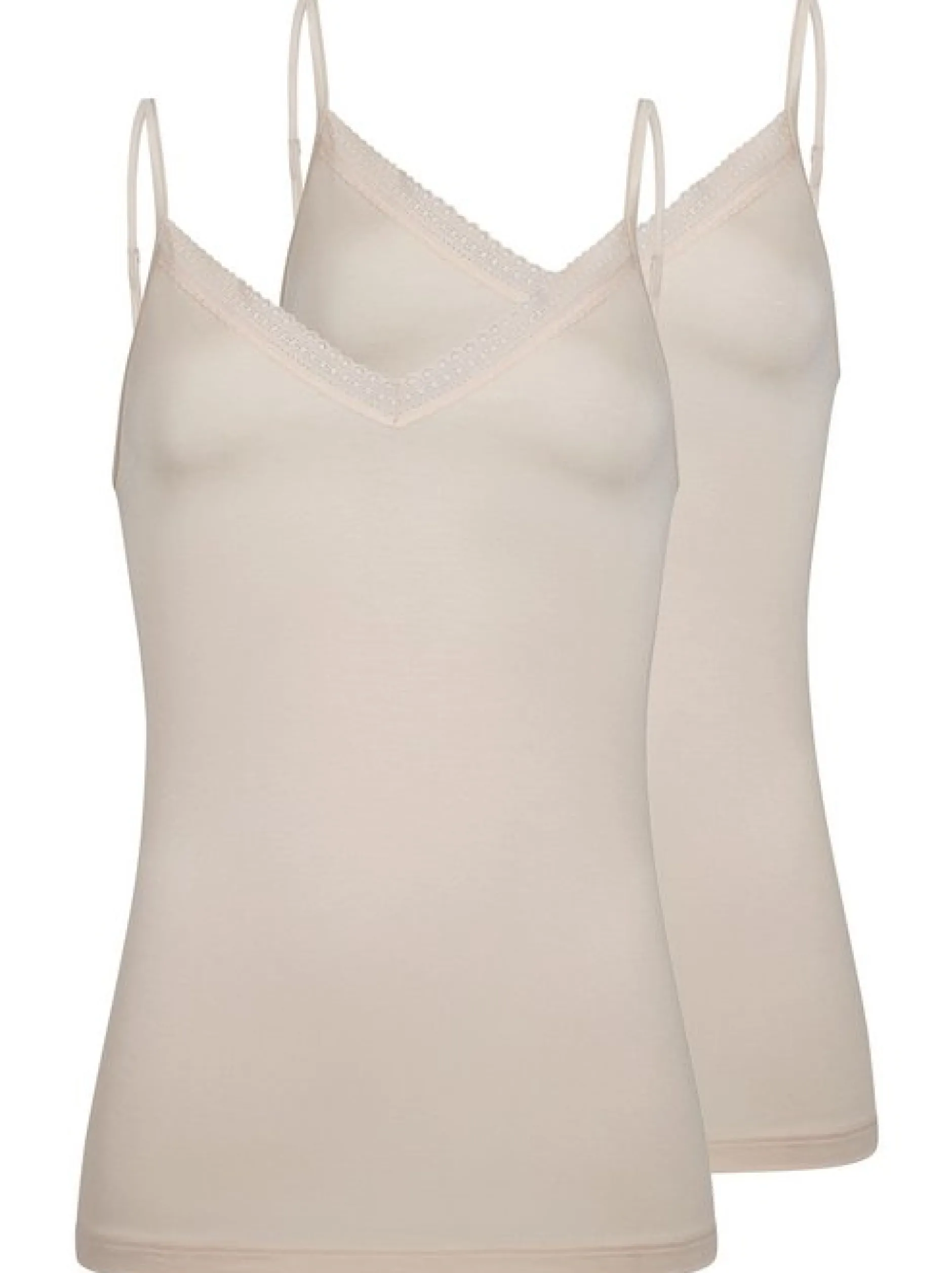 Mey Damen Spaghettitops im 2er-Pack in beige