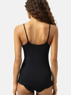Mey Damen Spaghettitops im 3er-Pack in schwarz