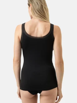 Mey Damen Unterhemden im 2er-Pack in schwarz weiß