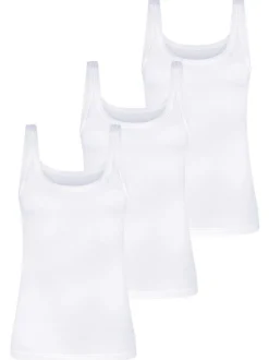 Mey Damen Unterhemden im 3er-Pack in weiß