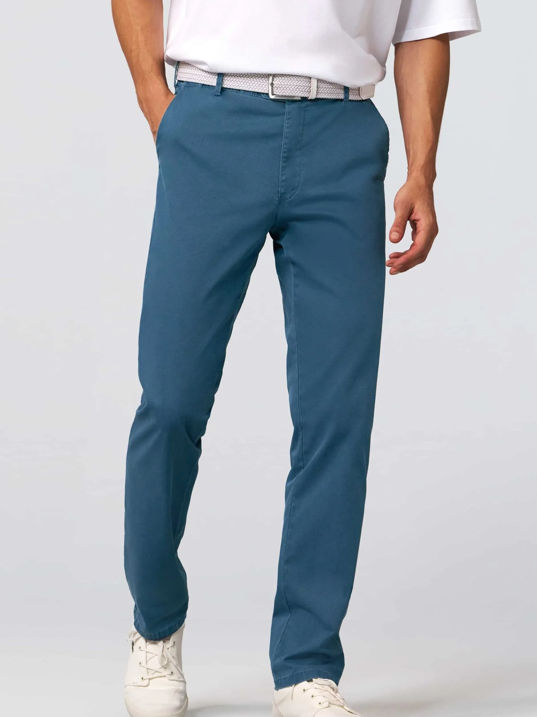 MEYER Herren Chino - OSLO in blue stone