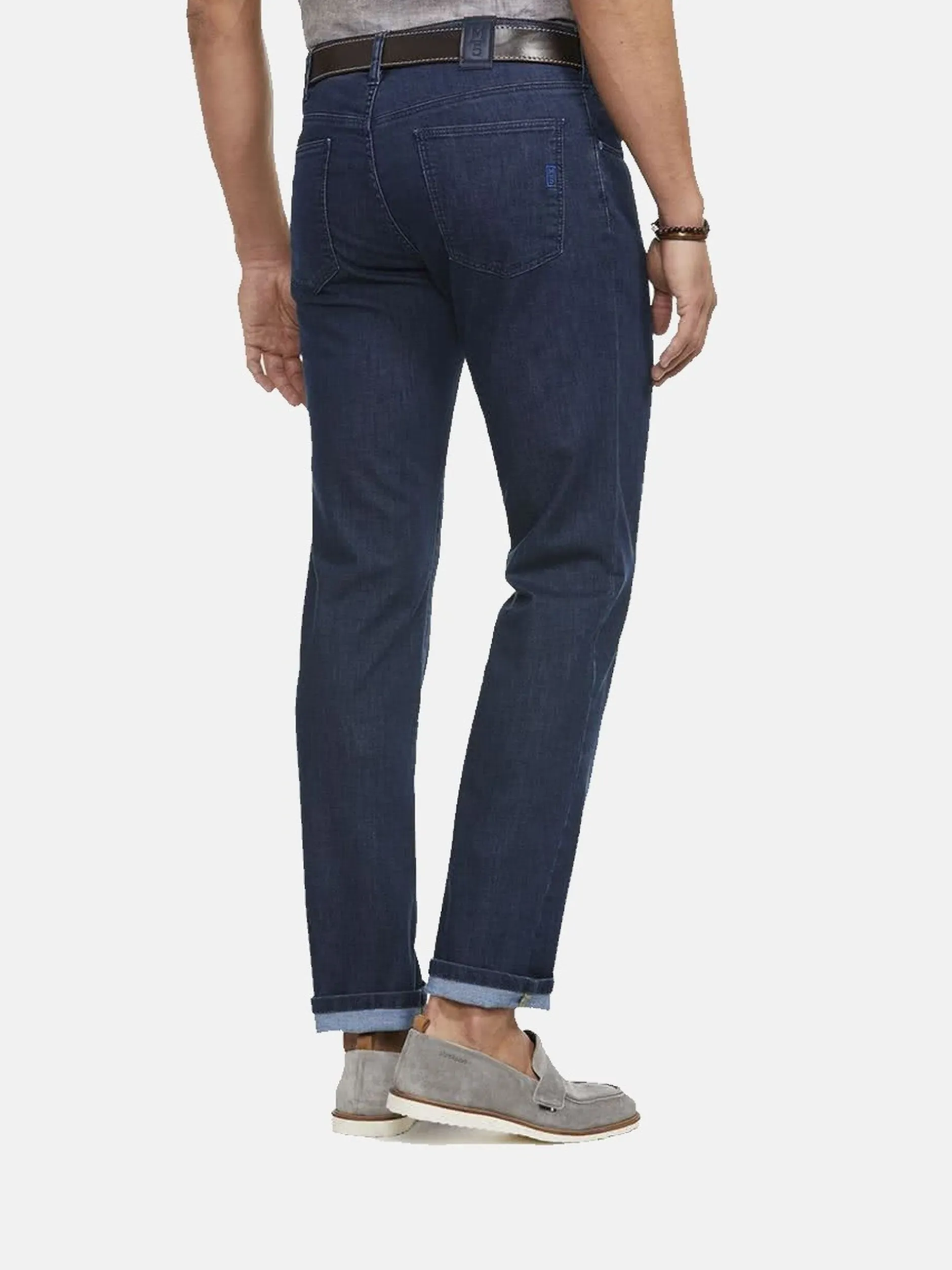 MEYER Herren Hose M5 Slim in blau - Länge: lang