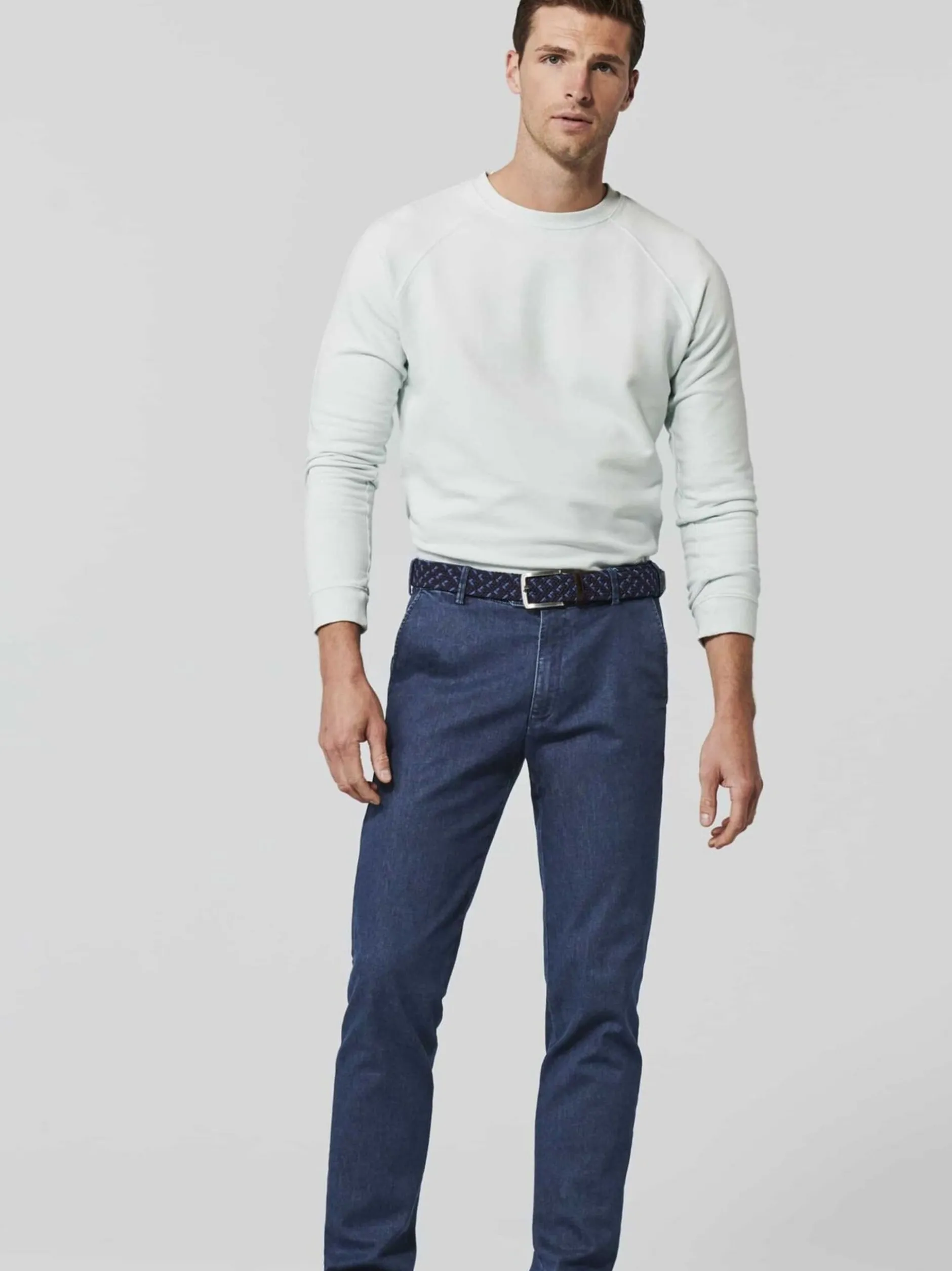 MEYER Herren Jeanshose - Oslo in blau - Länge: lang