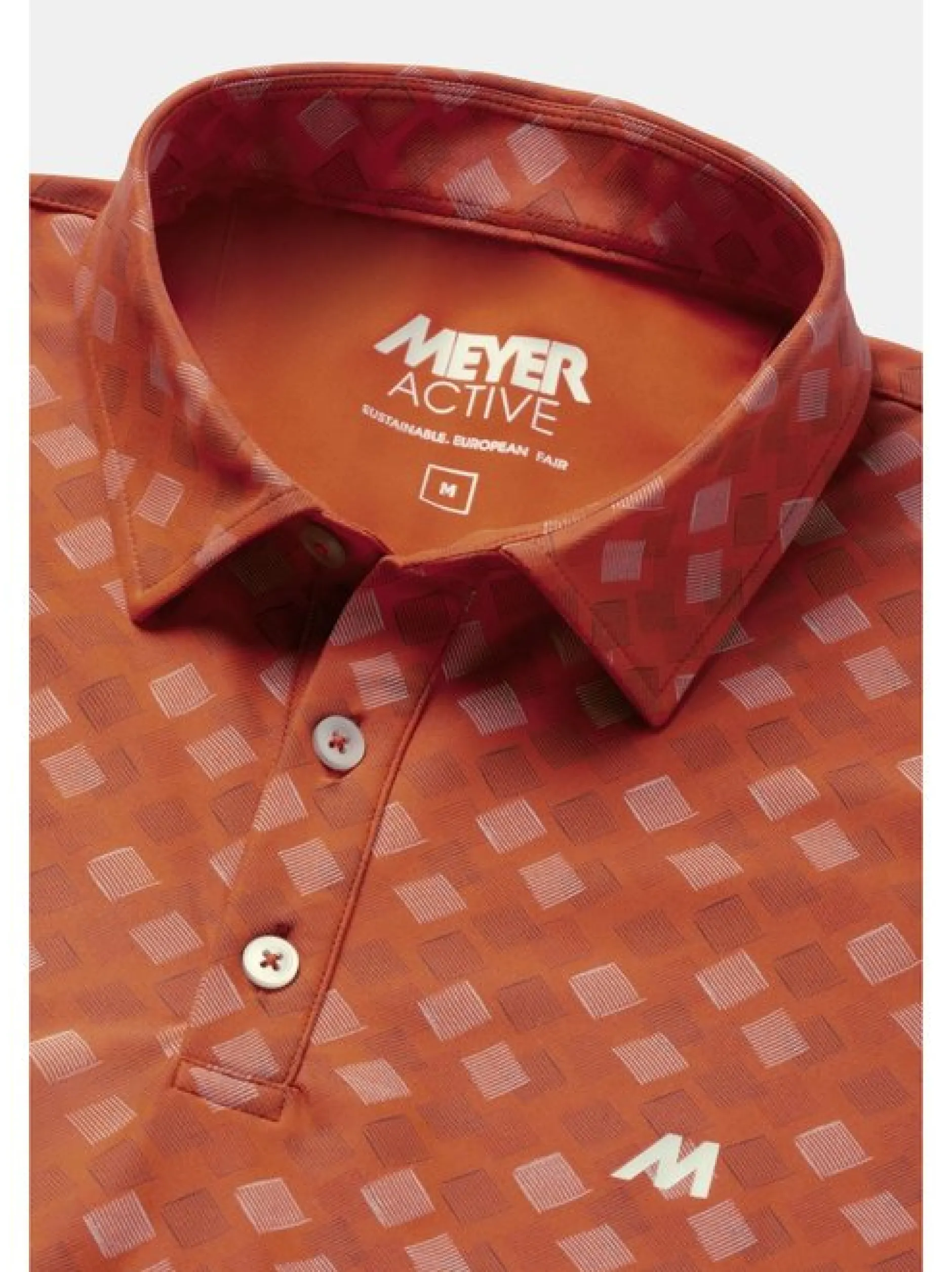 MEYER Herren Polo - Phil in orange - Ärmel: kurzarm