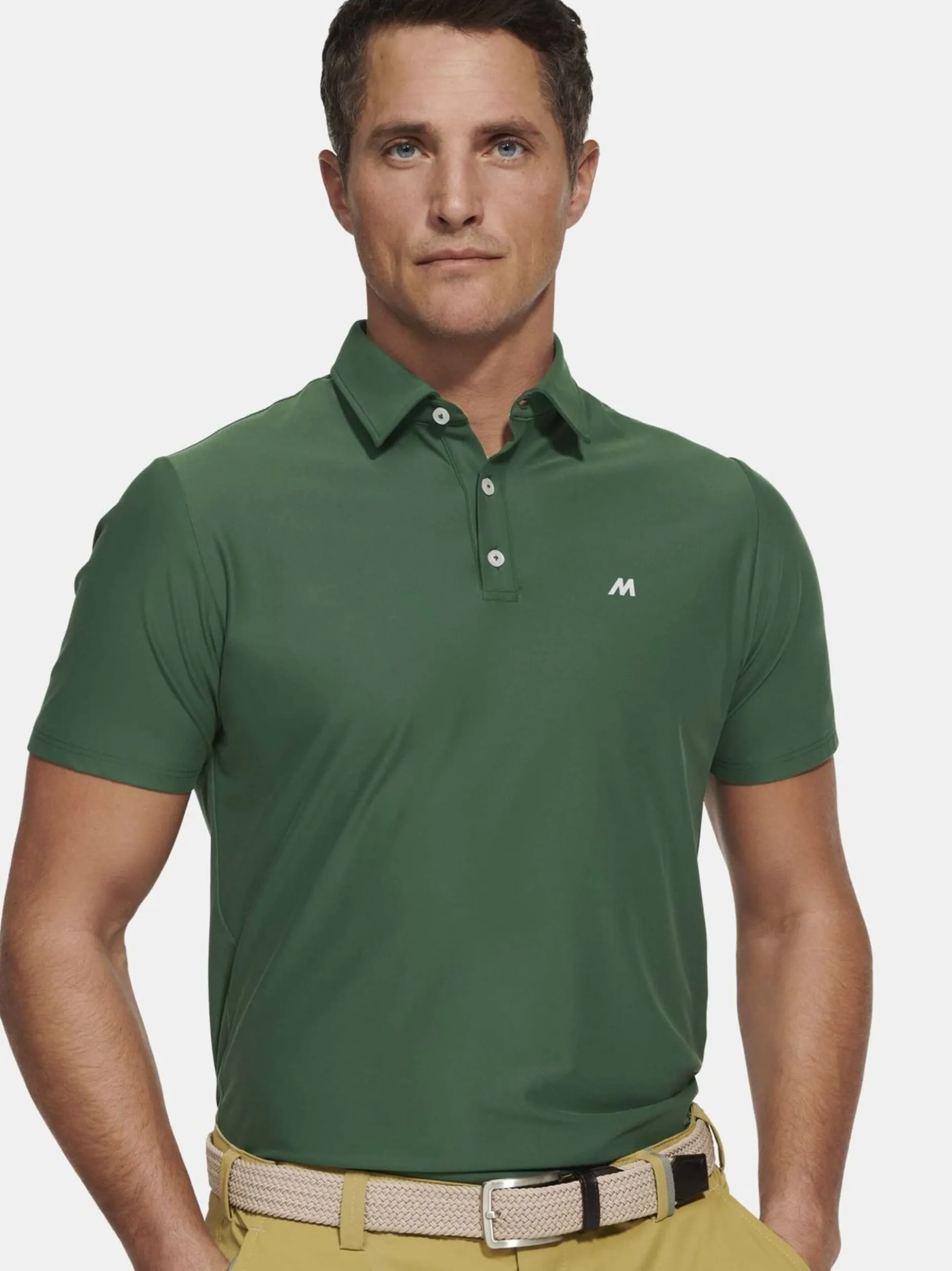 MEYER Herren Poloshirt - Tiger in grün - Ärmel: kurzarm