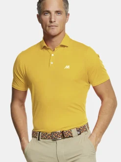 MEYER Herren Poloshirt - Tiger in gelb - Ärmel: kurzarm