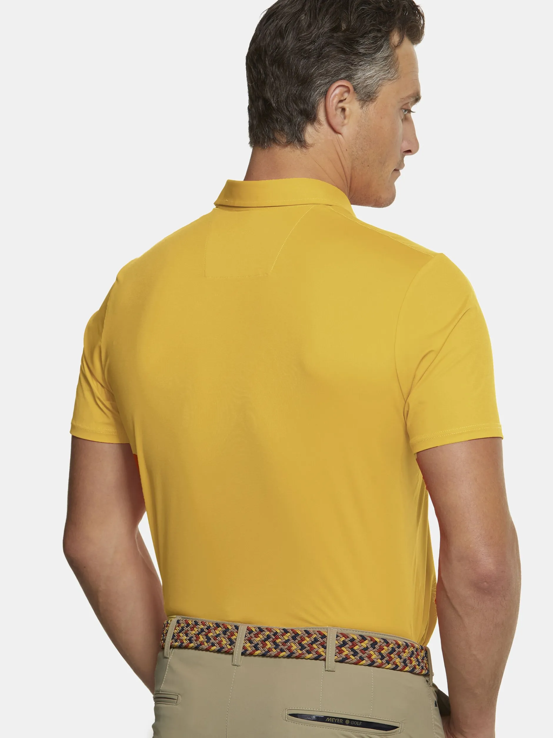 MEYER Herren Poloshirt - Tiger in gelb - Ärmel: kurzarm