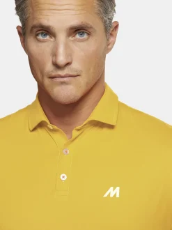 MEYER Herren Poloshirt - Tiger in gelb - Ärmel: kurzarm