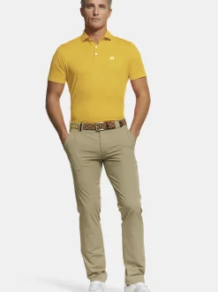 MEYER Herren Poloshirt - Tiger in gelb - Ärmel: kurzarm