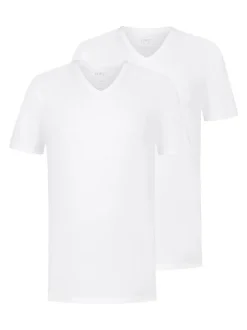 Mey Herren Unterziehshirts im 2er-Pack in weiß