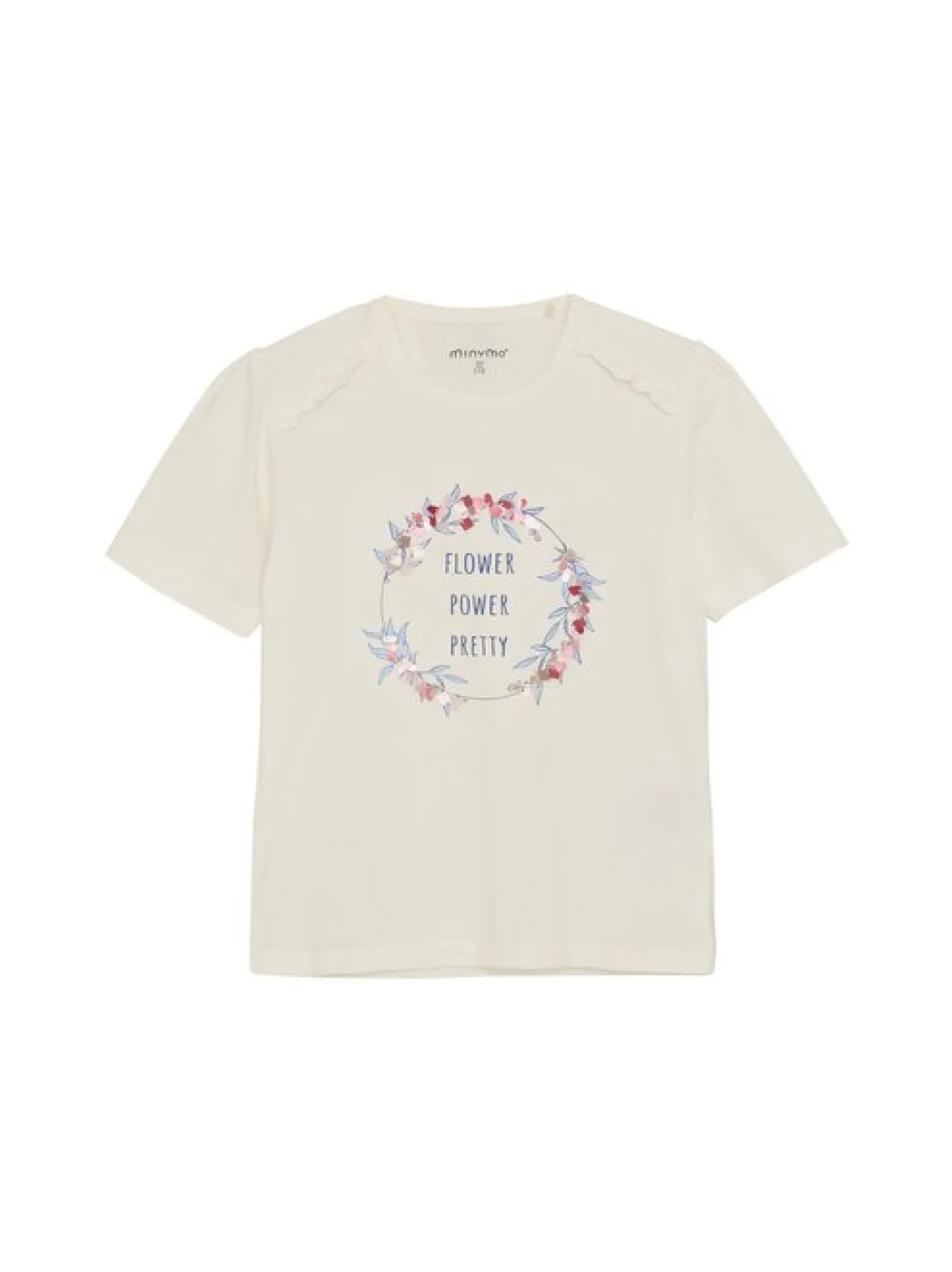 Minymo Kinder Rundhalsshirt - MIT-shirt in weiß